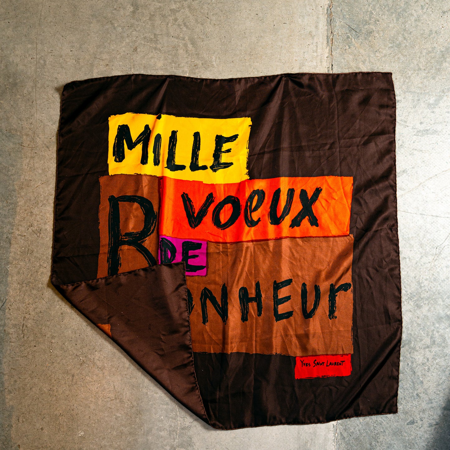 90s Silk YVES SAINT LAURENT SCARF
